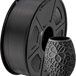 SUNLU PLA 3D Printer Filament PLA Filament 1.75mm, Neatly Wound 3D Printing Filament 1.75mm, Dimensional Accuracy +/- 0.02 mm, Fit Most FDM 3D Printers, 1kg Spool (2.2lbs), Black