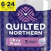 Quilted Northern Ultra Plush Toilet Paper, 6 Mega Rolls = 24 Regular Rolls, 3X Thicker*, 3 Ply Soft Toilet Tissue